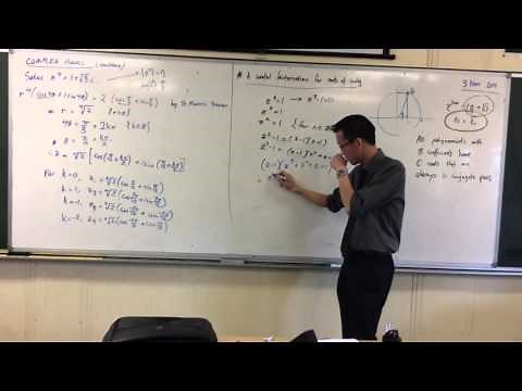 Complex Conjugate Root Theorem (4 of 4: Using Factorisation to find patterns with Roots of Unity)