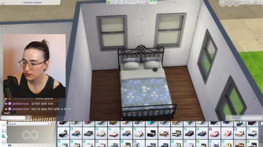 building a frickin house in the frickin sims