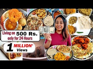 Living on Rs.500 only 💲🤑 for 24 hours| ** Food challenge **