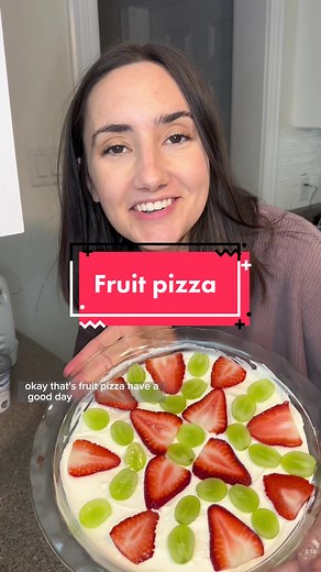 Fruit pizza! An easy summer dessert that looks impactful but uses simple ingredients. Not too sweet and pretty versatile. Most fruit works, but avoid citrus and it leaks into the yogurt. #fruitpizza #easydessert #summerdessert #entertainingonabudget