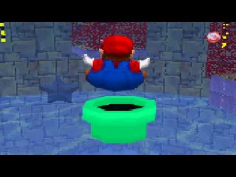 Super Mario 64 x4 (B3313 DS Beta) - 100% Walkthrough Part 19 Gameplay - New Pipe in Dire Dire Docks