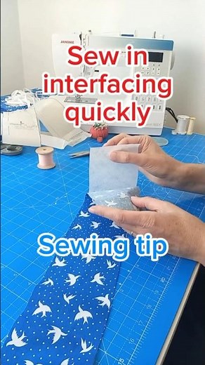 Sew in interfacing. How to quickly tack it into place when sewing a garment.