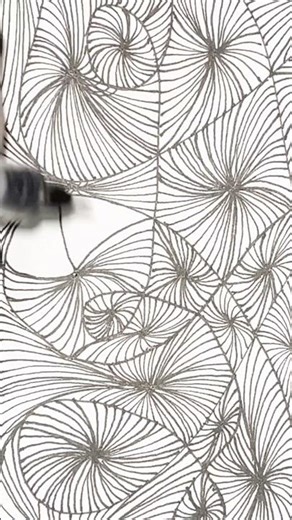 Hypnotic Line Illusion | Abstract Pen Art #abstractart #penart