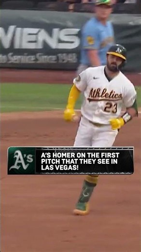 Shea Langeliers gets the fans in Las Vegas hyped with this 483 foot shot! 🤯🤯 #MLB #ATHLETICS
