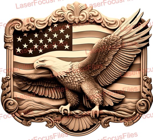 Laser Burn PNG | 3D Illusion | Laser Cut File | Laser Engrave File | Laser Digital Design File | Bald Eagle | Patriotic | American | USA - Etsy