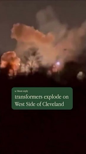 Transformers explode on the west side of Cleveland 🤯
