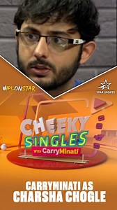 767K views · 15K reactions | Get ready to laugh your socks off as CarryMinati becomes 'Charsha Chogle', the ultimate entertainer! 藍 Don't miss out on CarryMinati's cheekiness and crazy roasts on Cheeky Singles, airing every Friday to Sunday at 12:30 PM on the Star Sports Network! Tune in to #GTvDC on #IPLOnStar LIVE NOW only on Star Sports | Star Sports | Facebook
