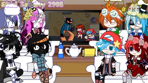 ||GC||FNF||react to Whitty vs BF fire fight animation||Part 1