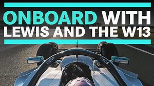 Hamilton onboard New Mercedes W13 at Silverstone!