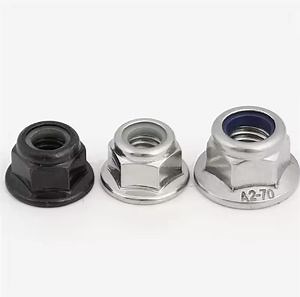 [Hot Item] Hardware Fastener Hex Nylon Insert Lock Nut Zinc Plated Hexagon Flange Nuts Black Oxide M3 M6 M10 Nyloc Nuts