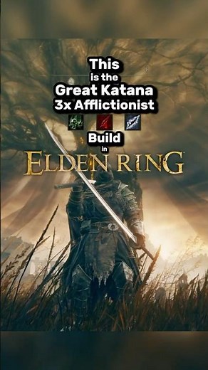 The GREAT KATANA TRIPLE AFFLICTIONIST BUILD in ELDEN RING! #shorts