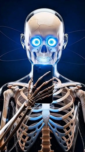 What If You Watched Your Phone Day and Night? #skeleton