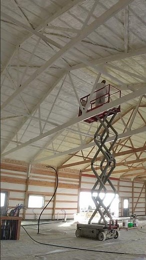 This is your sign to paint your Spray Foam and exposed trusses!