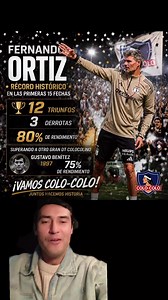 Fernando Ortiz: récord histórico en primeras 15 fechas con Colo-Colo