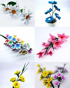 77K views · 3.2K reactions | Amazing flower making very easy tutorial at home - Home decoration ideas with eva glitter foam sheet paper flower from foamiran #flower #diy #decor | Origami Art & Crafts | Facebook