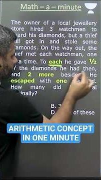 Learn ARITHMETIC Concept in One Minute | Math-a-Minute #arithmetic #quant #cat2025 #mathstricks