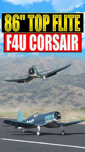 Top Flite 86" F4U Corsair flown by Antonio Counsil at Kings Canyon RCFeed.com for build specs #scalerc #rcairplane #RemoteControl #rcfeed | RCFeed