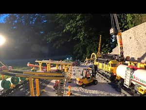 LEGO Cargo Train 7939 - Equipment Delivery for the TBM on Level 2 - Construction Video Part 23