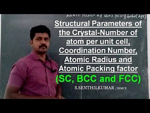 Crystal || Number of atom per unit cell, Coordination Number, Atomic Radius and APF of SC, BCC & FCC