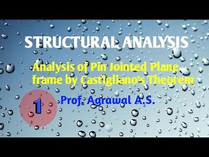 Lect73 - Analysis of Determinate Pin Jointed frame by Castigliano's theorem I ASA