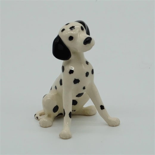 Vintage Mini Dalmatian Dog Figurine Black & White Ceramic Puppy Mid-century Animal Miniature - Etsy