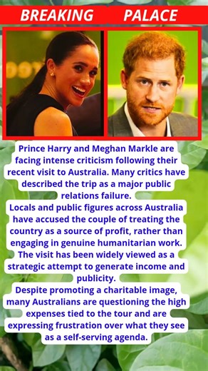 Harry & Meghan Slammed in Australia 🇦🇺 | PR Disaster?
