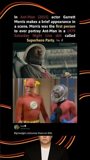 In Ant-Man (2015) actor Garrett Morris makes a brief appearance in a scene. Morris was the first