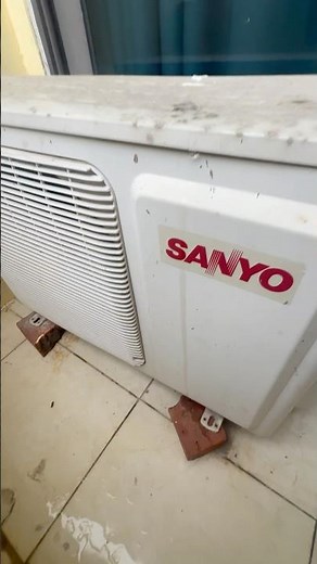 Sanyo air conditioner outdoor unit #airconditioner #outdoors #ac