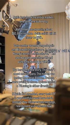 1.9K views | This doesn’t end the debate about a bubble. It just shifts it. The question is no longer “Is AI demand peaking?” It’s “How long can Nvidia stay this far ahead while everyone else races to catch up?” When one company can move your 401(k) like an index, you pay attention. And today, Nvidia told the market the AI cycle isn’t done yet. — For education, not execution. Your situation is unique, so bring a pro into the details. | Nicole Lapin | Facebook