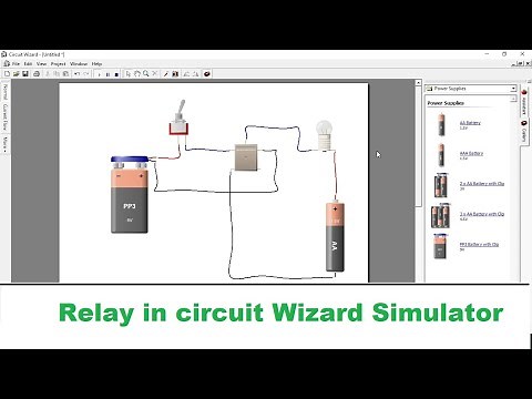How to use relay in circuit wizard | Simulation of relay in circuit wizard