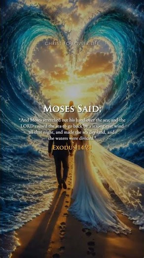 God Made A Way Through The Sea ✨ Exodus 14:21 | The Waters Were Divided #shorts #faith #faithingod