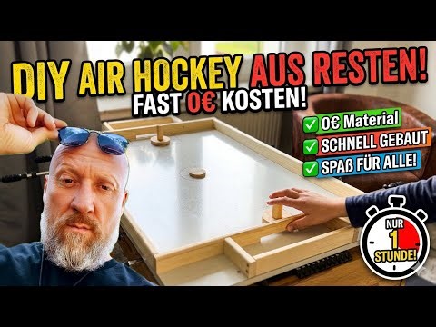 DIY AIR HOCKEY aus Resten bauen! 🔥 Fast 0€ Kosten & in nur 1 Stunde fertig! #holzbearbeitung #diy