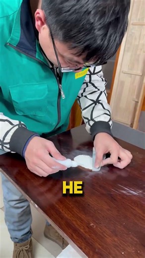 He Fixed A Huge Hole In A Wooden Table Using Only Basic Tools By Hand