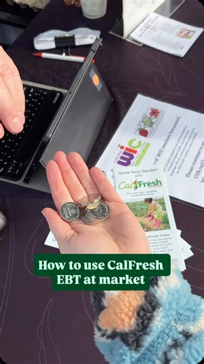 NCGA Farmers' Markets on Instagram: "CalFresh EBT is happily accepted at the farmers’ market! Plus, a $15 market match is available to help make fresh food more affordable and extend your grocery budget. Using your CalFresh card at market is easy- 🥕 Stop by the Market Info Booth 💳 Swipe your EBT card and exchange your digital dollars for tokens ✨ Get a $15 Market Match for extra fruits and veggies, once per market! 🛒 Shop for all your favorite, farm fresh foods! Your EBT dollars are eligible 