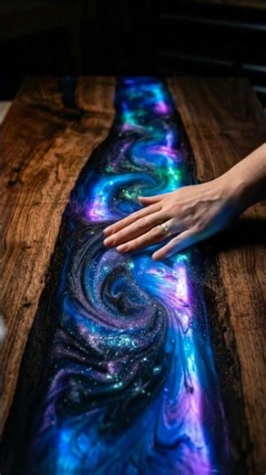 Galaxy table transformation 🌌✨Wait for the glow… this is insane 🤯🔥
