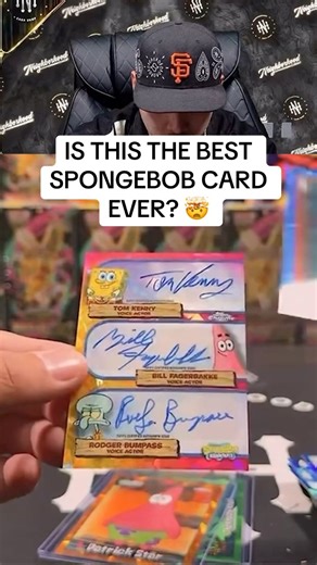 87K views · 1.3K reactions | He couldn’t contain his excitement when he realized he pulled a 1/1 autograph of the SpongeBob Big 3  What a moment  ( Neighborhood Card Shop) | Topps | Facebook
