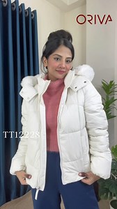 Faux Fur Hooded Puffer Jacket Price: 2699 #style #jacket #winter #outfitofthedayideas #Oriva | ORIVA Outfits