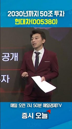 [Stock Market Today] Hyundai Motor (005380) to Invest 50 Trillion Won by 2030