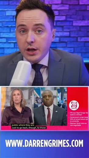 5.5K views · 2.9K reactions | Unbelievable! The Deputy Prime Moron called the Leader of the Opposition a Nazi on state TV... and NO ONE challenged it. Lammy’s disgusting lie is proof the media is enabling the murderous far-left. Is this Britain? | Darren Grimes | Facebook