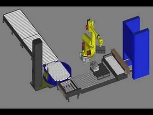 Simulación de Paletizado de Cajas con Robot Fanuc