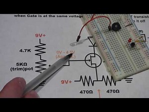 N channel JFET transistor demonstration circuit and diagram explanation