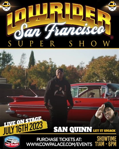 51K views · 531 reactions | LOWRIDER MAGAZINE UNITY 2023 COMING TO SAN FRANCISCO SUPERSHOW IS THIS WEEKEND!!! Join us on July 16 as for the 2023 Lowrider 'Unity' tour at the historical Cow Palace Arena & Event Center. Event will open to the public from 11:00AM - 6:00PM. MAIN ARENA, SOUTH HALL, NORTH HALL NO OUTSIDE FOOD OR BEVERAGE NO LARGE BAGS | Lowrider Magazine | Facebook