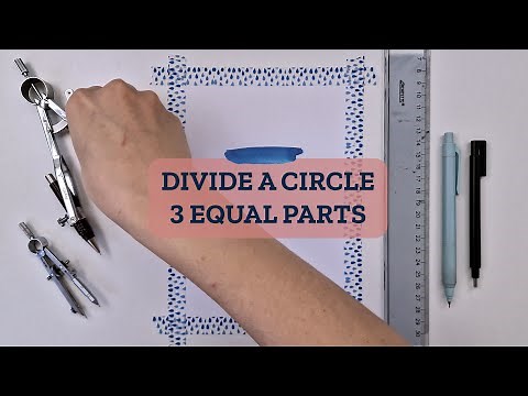How to divide a circle into 3 equal parts (without a protractor)