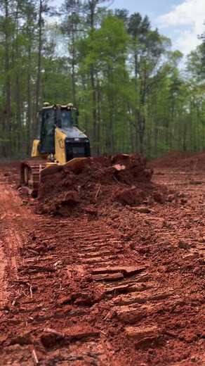 Pushing Red Dirt with Heavy Equipment | Earthmover | Construction