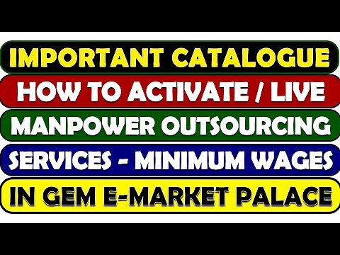How to Activate Manpower Outsourcing Services-Minimum Wages Catalogue in GEM E-Market Palace 2021