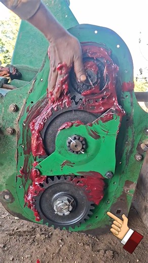 Applying Grease to John Deere Rotavator Gears #JohnDeere #shaktimaan #Rotavator #TractorMaintenance