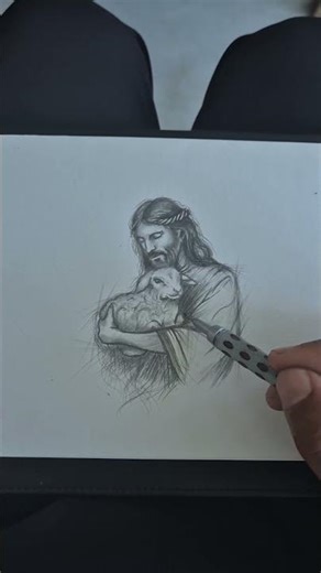 jesus christ drawing❤️🕊#goodfriday #jesus #art #drawing #shorts