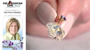 Video Tutorial: Making a Bail from a Headpin with Tammy Honaman Convert any bead into a charm or pendant by changing a headpin into a bail, then incorporate the bail into your #jewelry designs. Shop headpins here: http://fmg.co/euTQ40 | Fire Mountain Gems and Beads