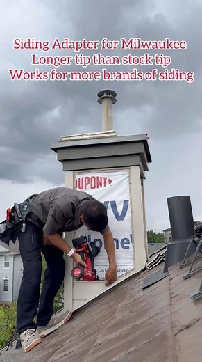 Trim adapter for Dewalt and siding tip for Milwaukee - patented by Siding Tips