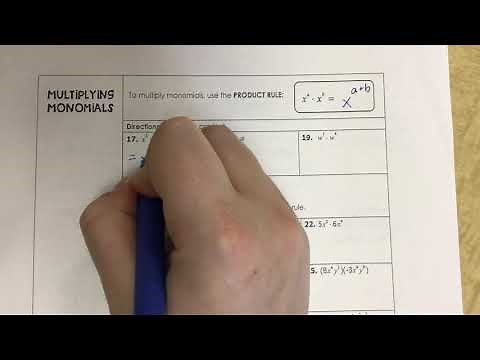 Adding, Subtracting, and Multiplying Monomials